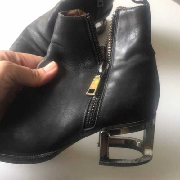 Ibiza Jeffrey Campbell black leather booties 8M - Picture 9 of 11